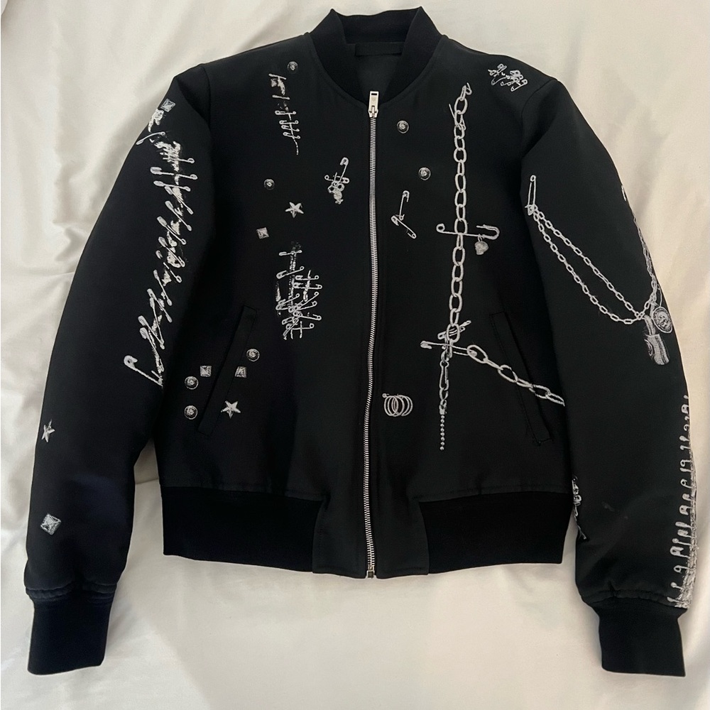 Alexander McQueen Black Bomber Jacket